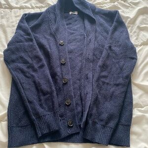Old Navy Men's Navy Shawl Collar Button-Up Cardigan